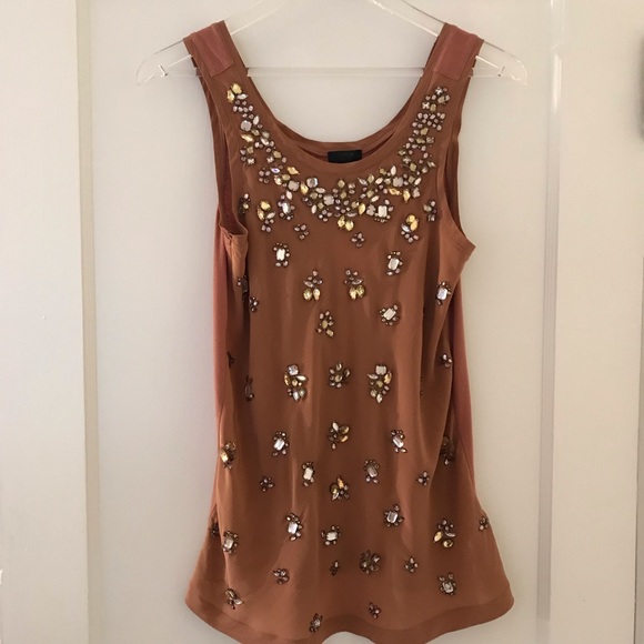 J. Crew Collection Silk & Beaded Tank - Picture 1 of 5